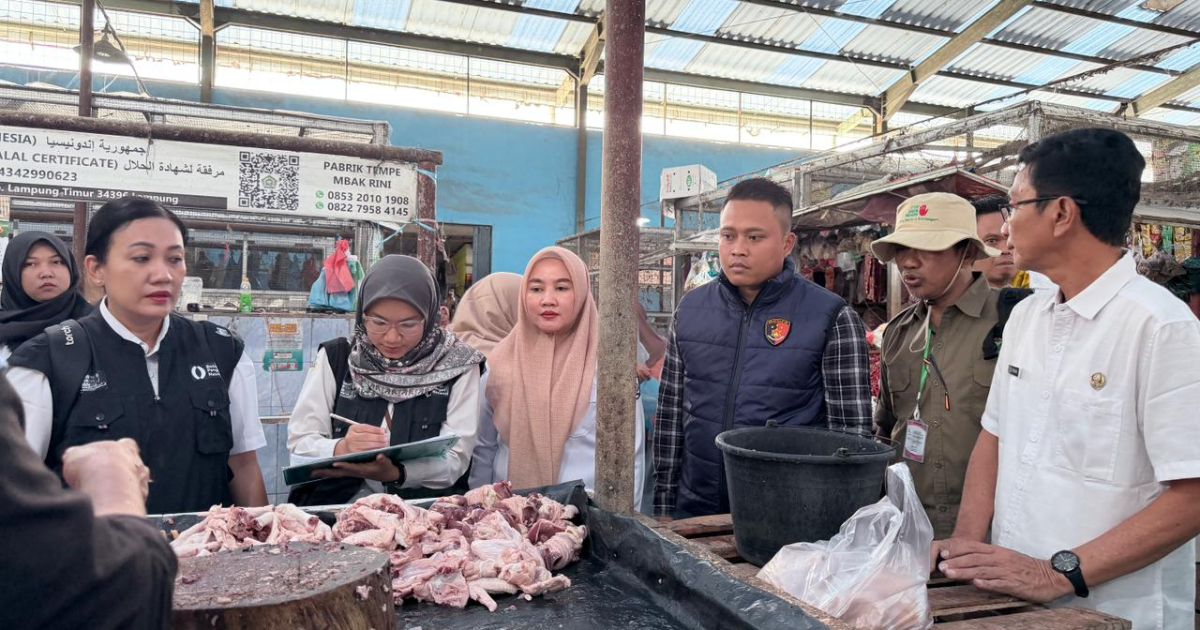 Jelang Ramadhan Satgas Saber Polres Lamtim dan Tim Bapanas RI Monitoring Harga Bapokting