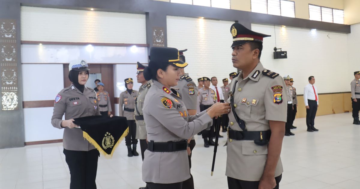 Kapolres Lampung Timur Pimpin Upacara Pelantikan Tiga  Kasiwas