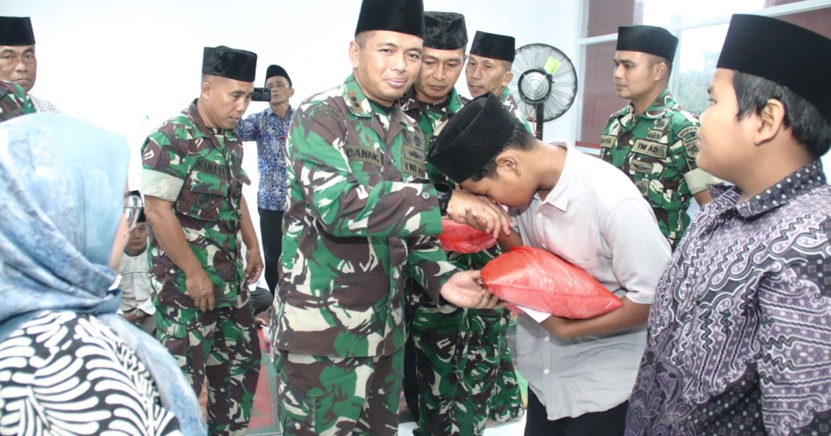 Kodim 0429/Lamtim di KDKMP Sidodadi, Berbagi Berkah Ramadhan