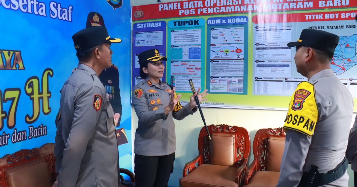Kapolres Lamtim Cek Kesiapan Pospam Hingga Posyan Idul Fitri