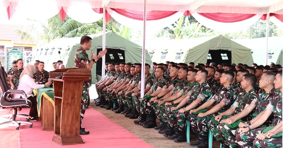 Dandim 0429/Lamtim Sambut Kunker Pangdam XXl/RI Tinjau MA Yonif TP 943/DPC