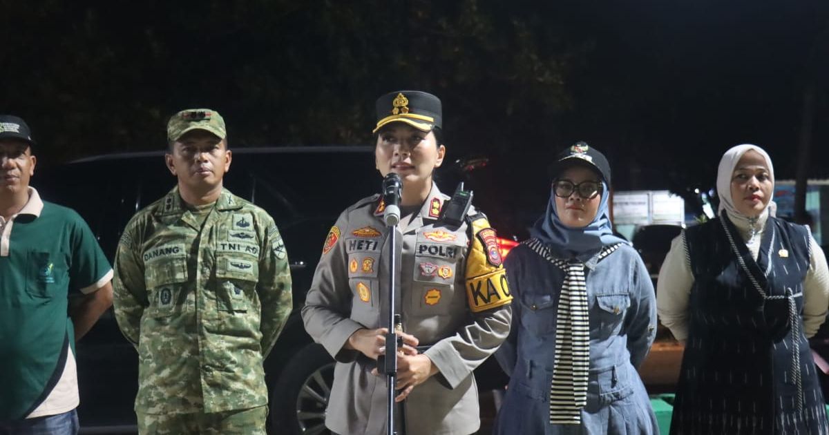 Patroli Skala Besar Dimalam Takbiran, Kapolres Lamtim Bersama Forkopimda Pastikan Kondusif
