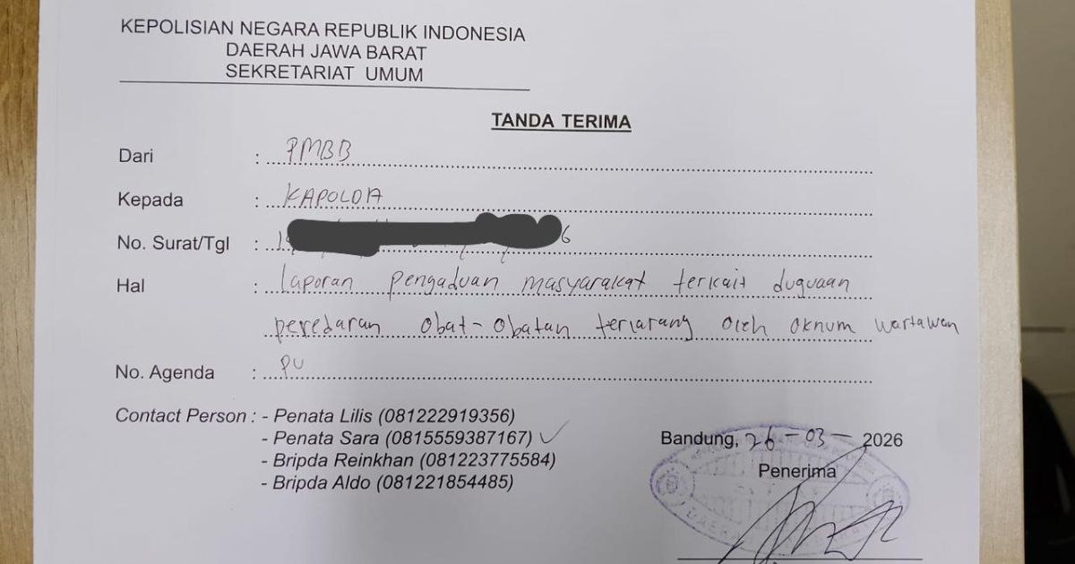 Lapor Mabes Polri, Ketua NGO KBB Tak Terima Atas Tuduhan Bekingi Peredaran Obat Keras