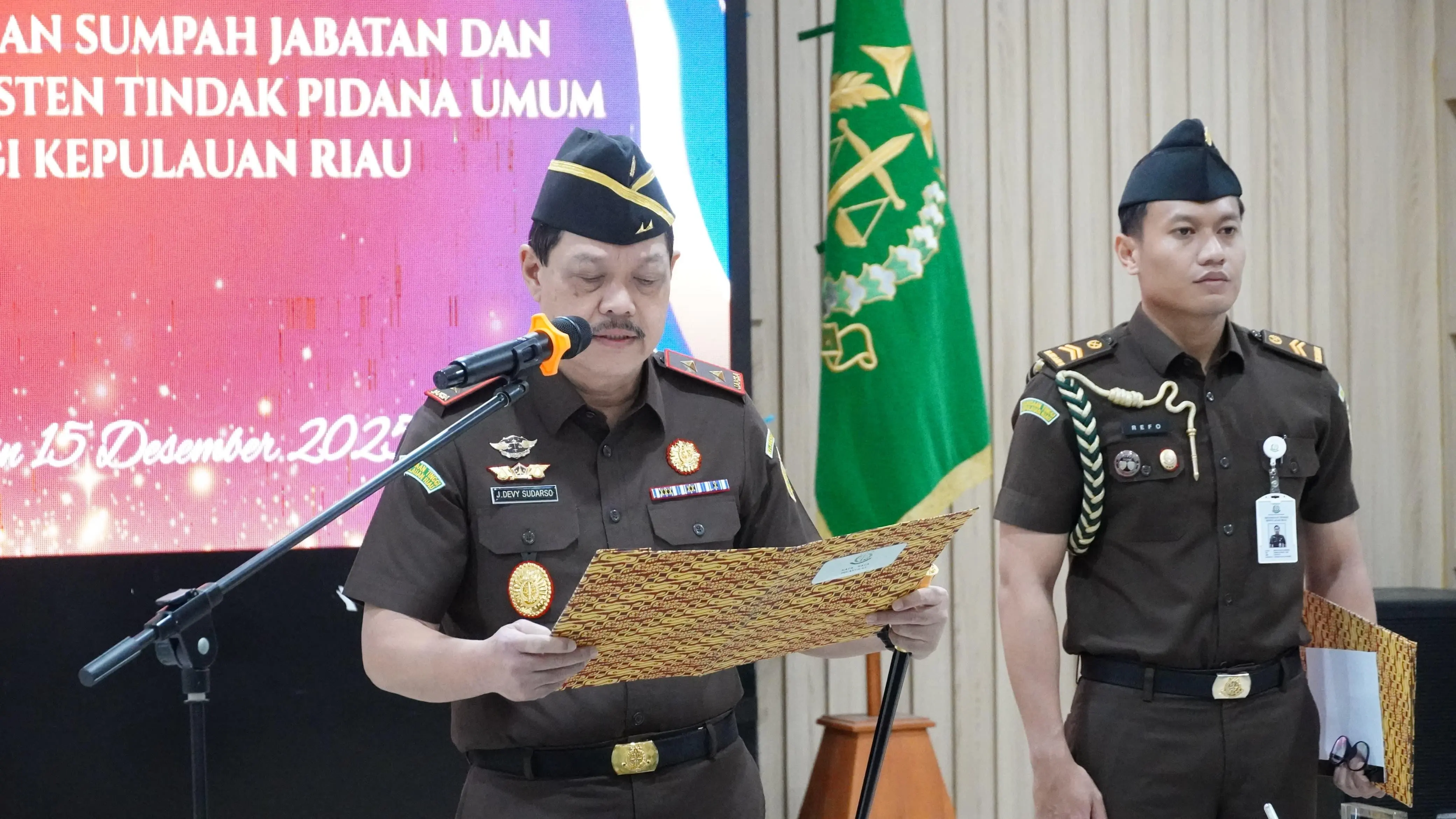 Kajati Kepri J. Devy Sudarso Tekankan Profesionalitas dan Integritas. 