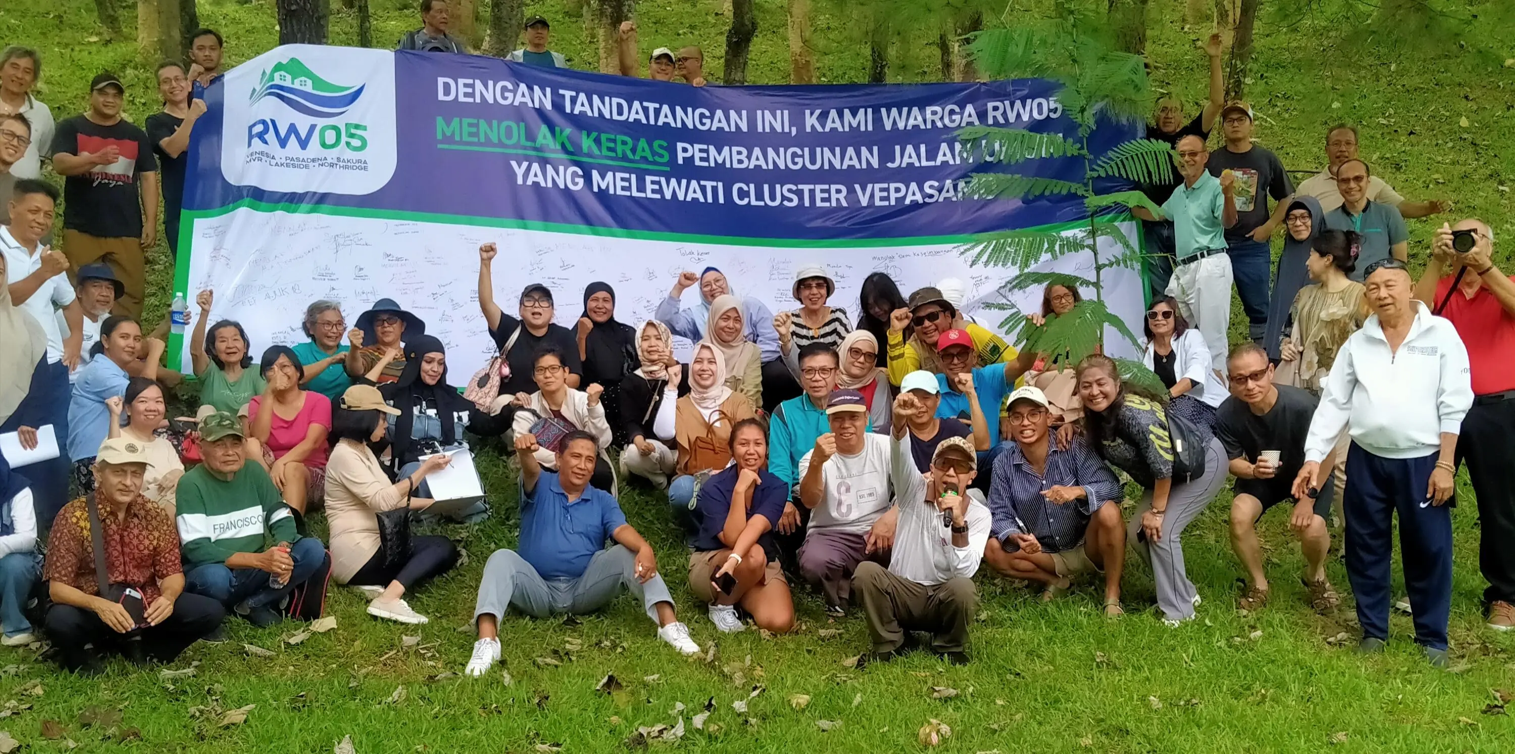 Warga Tolak Keras Rencana Pembangunan Jalan dan Perusakan Lahan Hijau, Pengembang Mangkir 