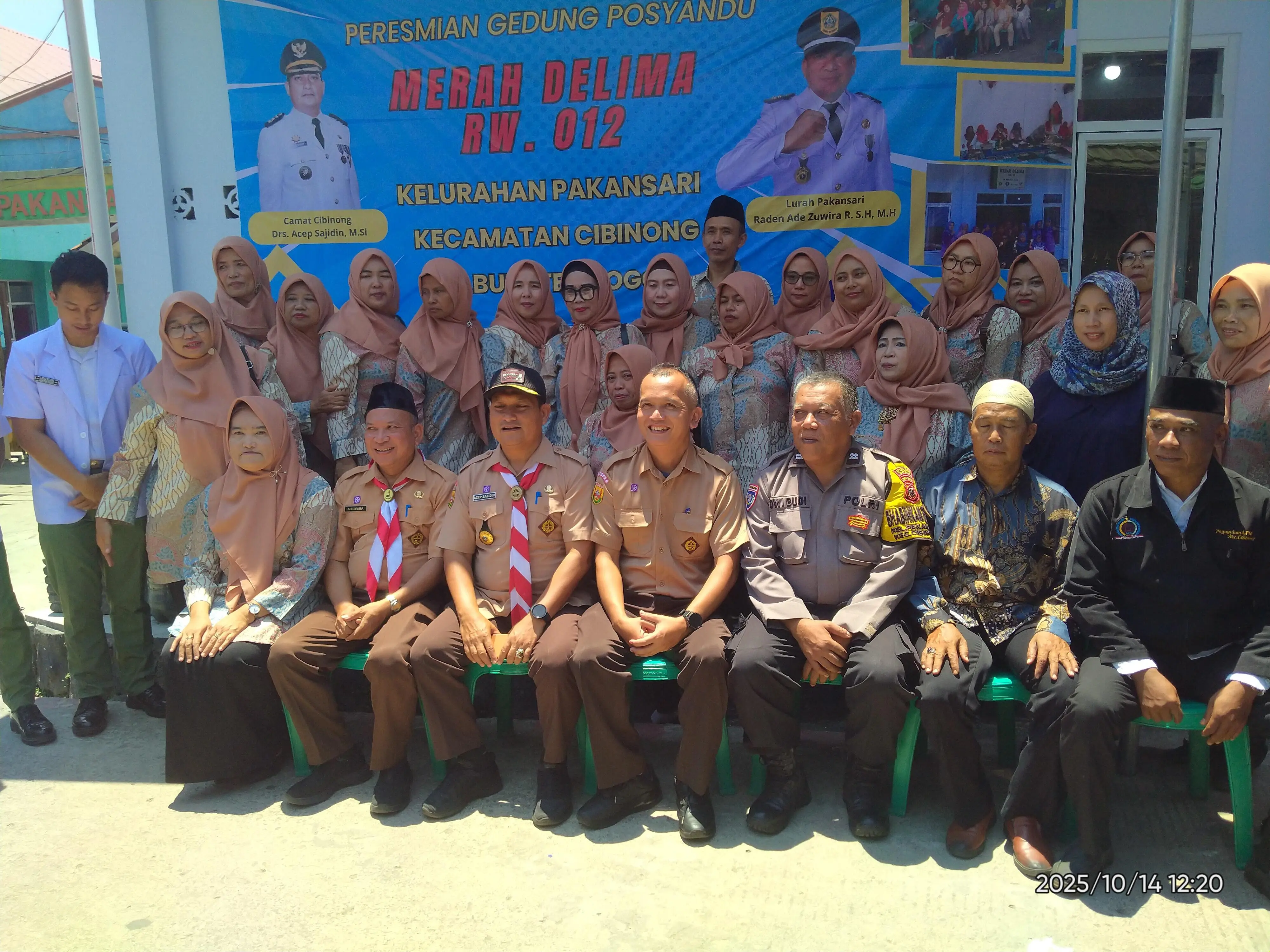 Acep Sajidin Resmikan Posyandu Merah Delima RW 12 Kelurahan Pakansari Cibinong 