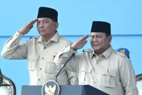 Prabowo Subianto Inspektur Upacara Dalam Peringatan HUT TNI Ke 80 di Monas, 
