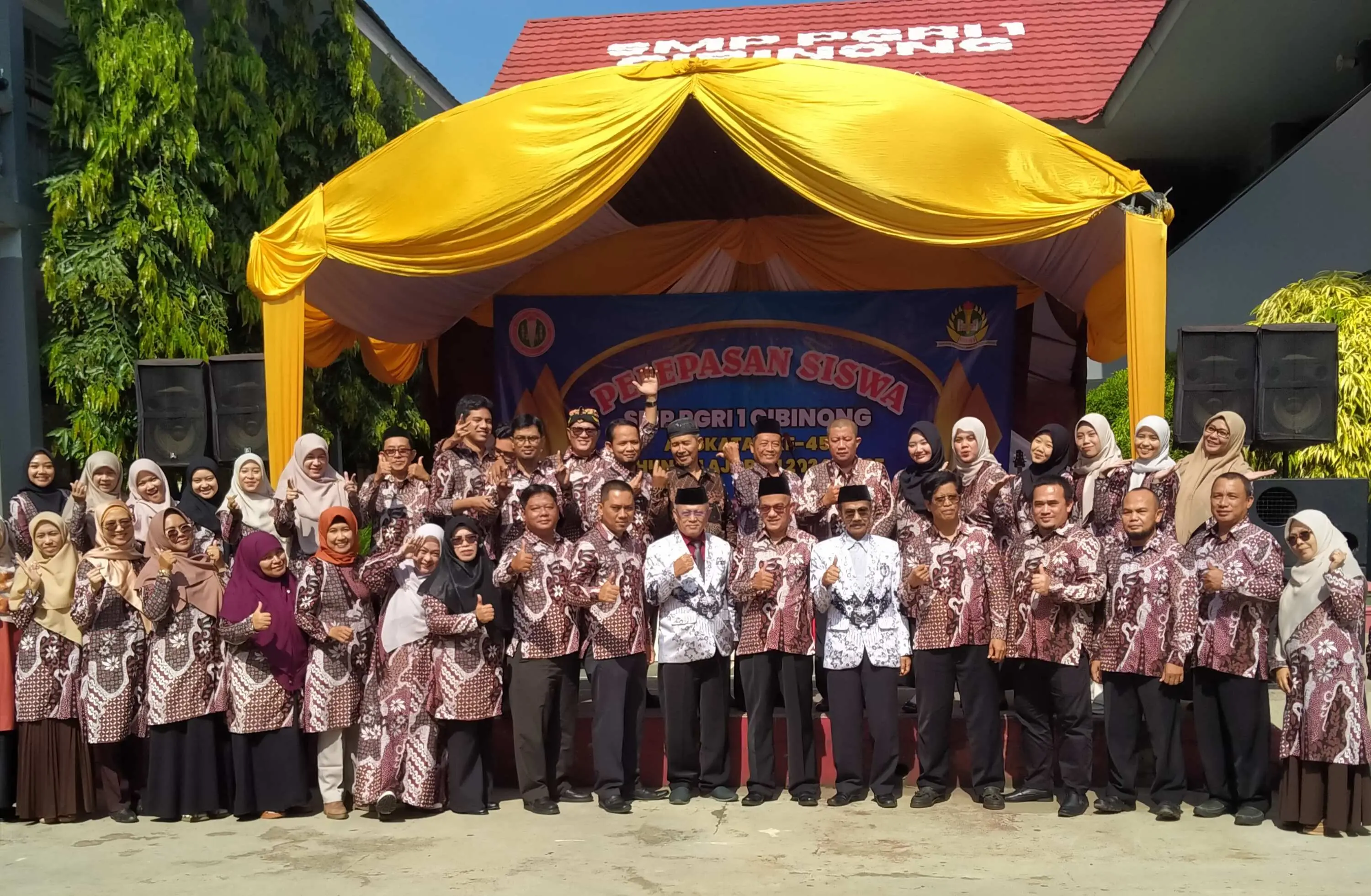 Pelepasan dan Ramah Tamah Peserta Didik Kelas lX SMP PGRI 1 Cibinong, ini Pesan H. Abidin 