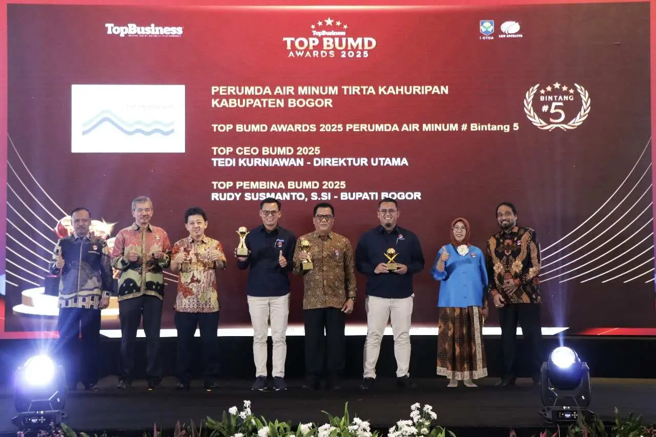 Ruar Biasa Perumda Tirta Kahuripan Kabupaten Bogor Raih Empat Penghargaan 