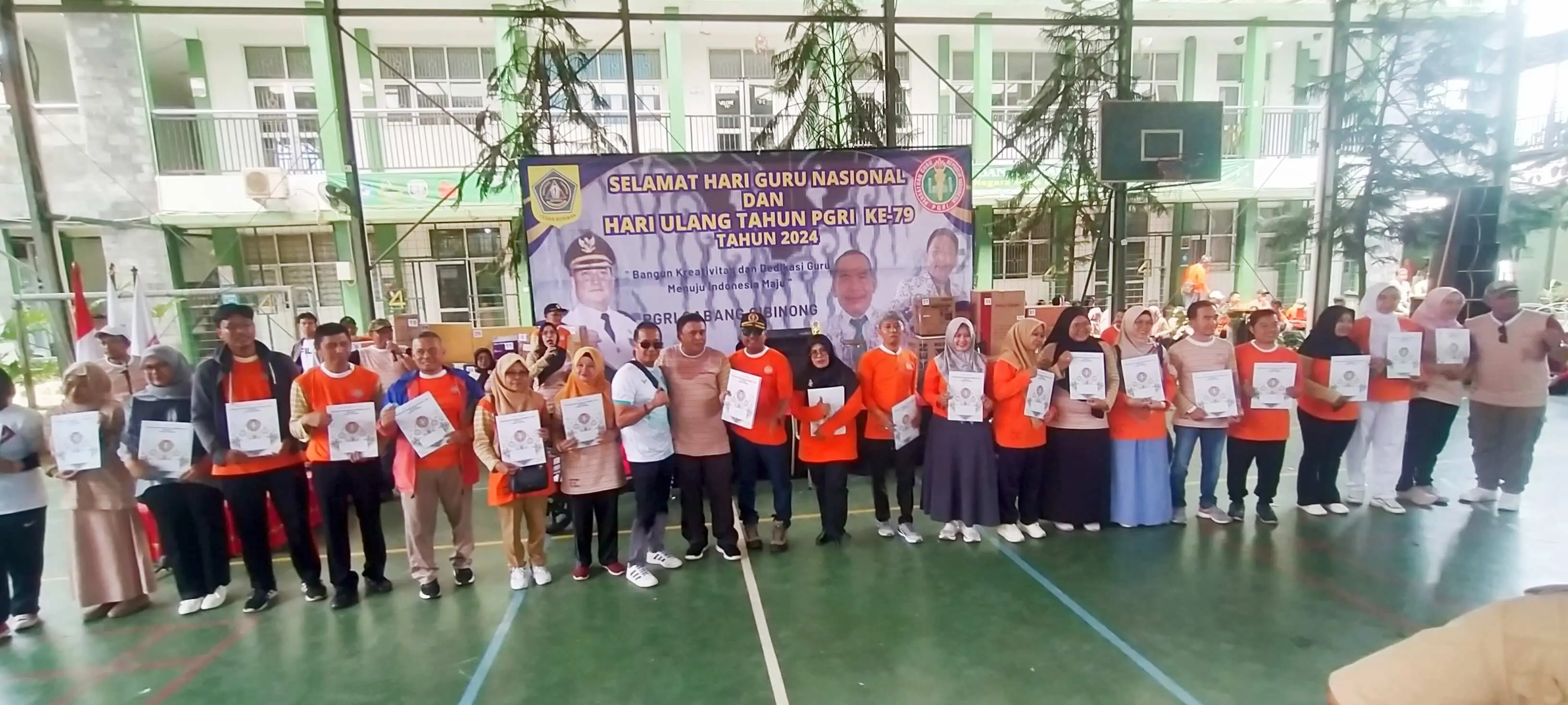 Jalan Sehat PGRI Cibinong Berjalan Sukses, Ini Yang disampaikan Tatang Rasmana.