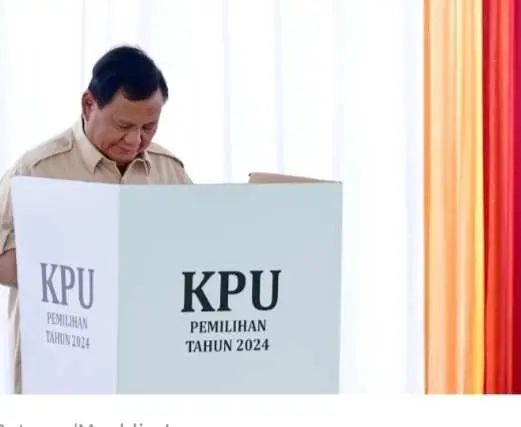 Presiden Prabowo Subianto Pulang Kampung, Gunakan Hak Pilihnya 