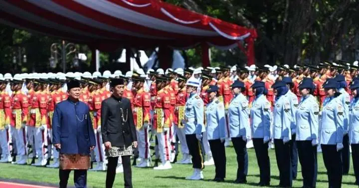 Upacara Pelepasan Presiden RI Ke-7 Joko Widodo Dipimpin Langsung Oleh Presiden Prabowo Subianto
