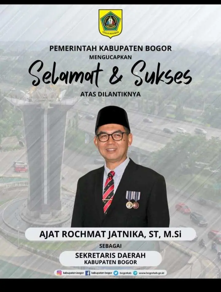 Selamat Dan sukses dilantik menjadi Sekda Kabupaten Bogor